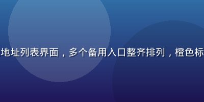 草榴网镜像地址列表界面，多个备用入口整齐排列，橙色标注可用状态